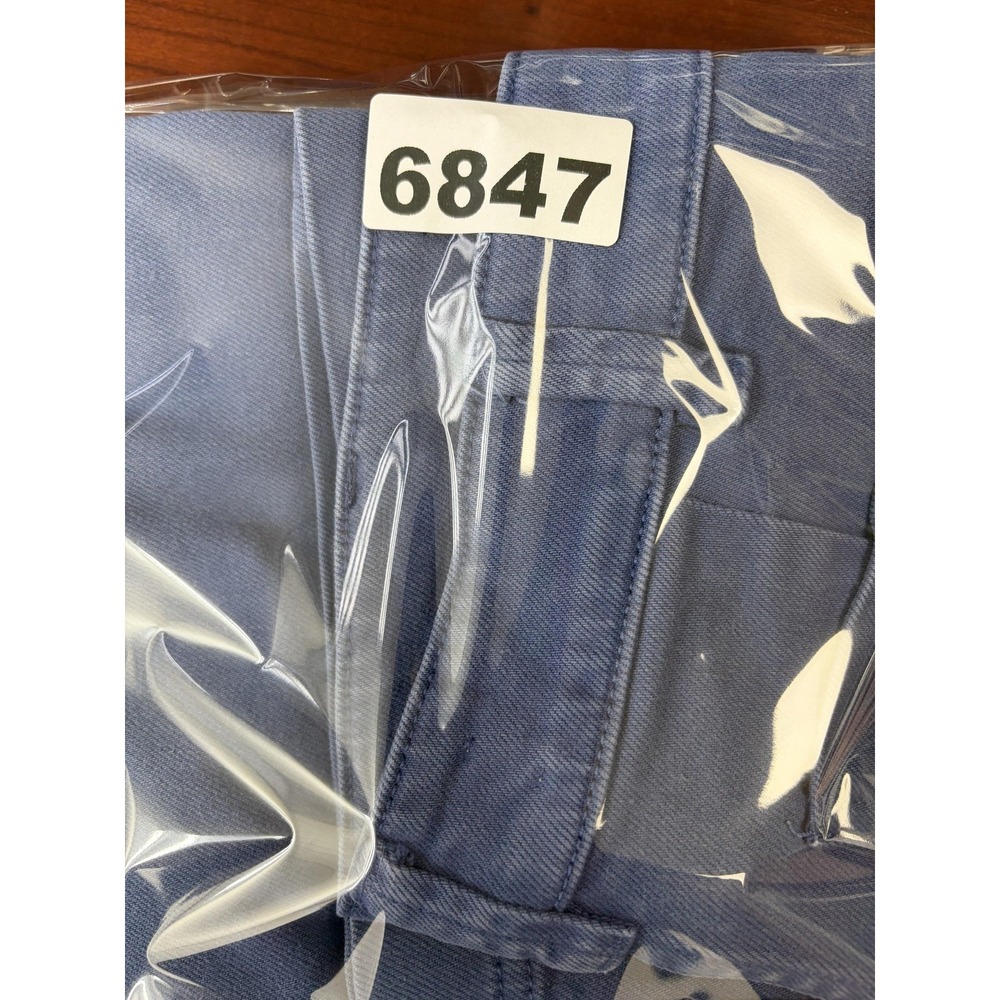 Everlane Pants Womens 2 Blue Wide Leg Cropped Twill Chino Stretch Pockets Casual - Picture 9 of 9